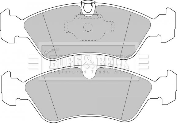 BORG & BECK Комплект тормозных колодок, дисковый тормоз BBP1474